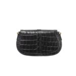 VERSACE CROC-EFFECT GRECA GODDESS SHOULDER BAG