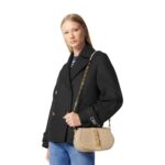 VERSACE CROC-EFFECT GRECA GODDESS SHOULDER BAG