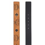 MCM CLAUS LAUREL M REVERSIBLE BELT 1.75” IN MAXI VISETOS COGNAC GOLD
