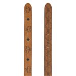 MCM DIAMOND BUCKLE REVERSIBLE MONOGRAM BELT COGNAC