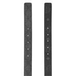 MCM HIMMEL BRASS PLATE REVERSIBLE MONOGRAM BELT GREY