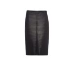 PRADA NAPPA LEATHER SKIRT IN BLACK