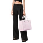 VERSACE LA MEDUSA CANVAS LARGE TOTE BAG