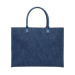 VERSACE LA MEDUSA DENIM LARGE TOTE BAG