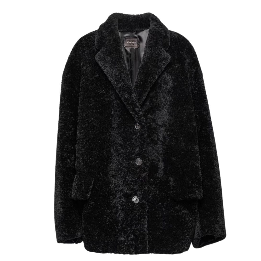 PRADA SHEARLING CABAN JACKET