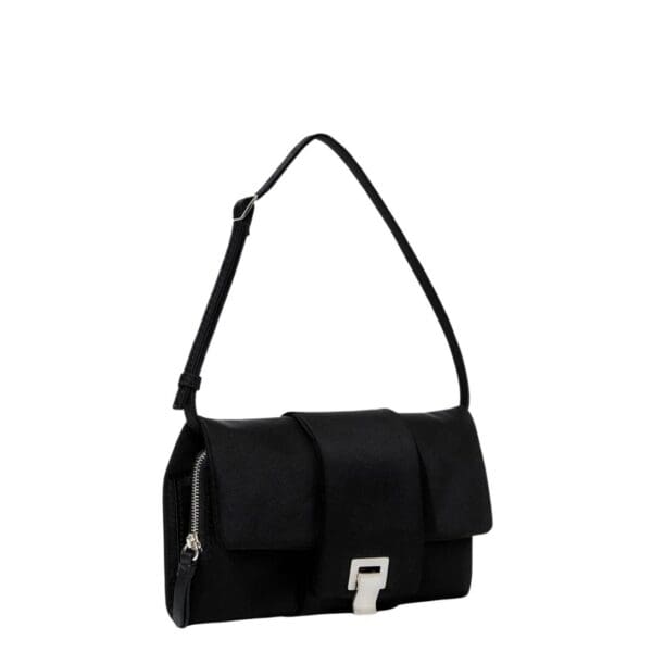 PROENZA FLIP SHOULDER BAG IN SATIN BLACK