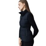 MACKAGE GISELA STRETCH LIGHT DOWN VEST WITH STAND COLLAR