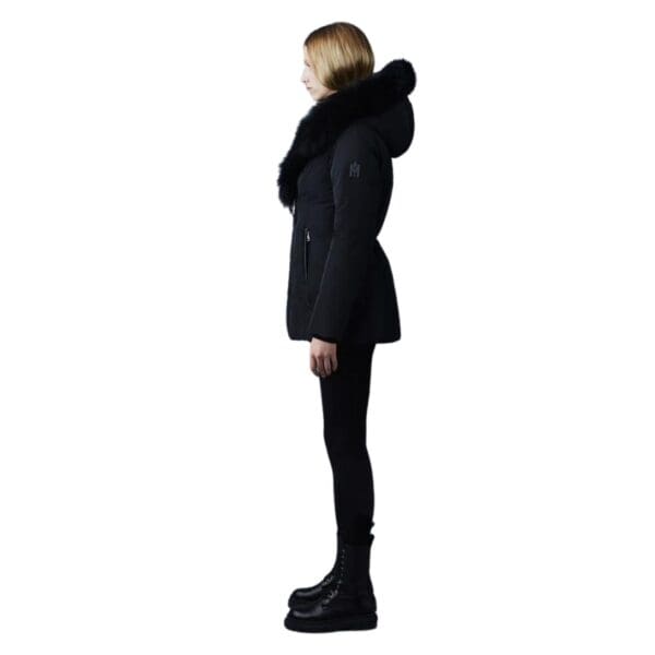 MACKAGE ADALI DOWN COAT WITH BLUE FOX FUR SIGNATURE MACKAGE COLLAR
