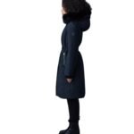 MACKAGE KAILYN FLARED DOWN COAT WITH BLUE FOX FUR HOOD