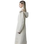 mackage glory calfskin trench coat with waist drawcord