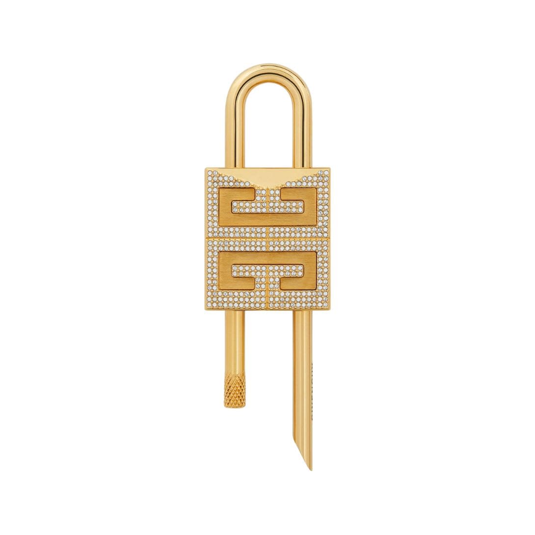 GIVENCHY SMALL 4G PADLOCK IN METAL WITH CRYSTALS GOLDEN YELLOW