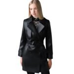 MACKAGE MELY LONG LEATHER TRENCH COAT