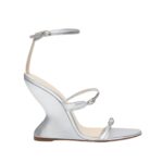 MAGDA BUTRYM INVERTED WEDGE SANDALS IN METALLIC