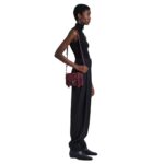 PROENZA PS1 MINI CROSBODY BAG IN SUEDE BORDEAUX