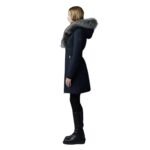 MACKAGE TRISH POWDER TOUCH DOWN COAT WITH SILVER FOX FUR SIGNATURE MACKAGE COLLAR