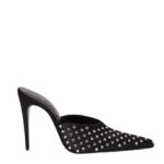 MAGDA BUTRYM POINTED CRYSTAL MULES IN BLACK