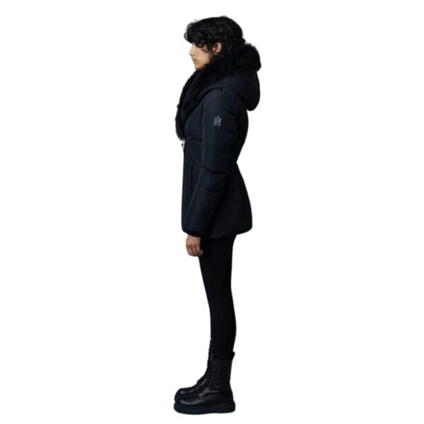 MACKAGE ADALI DOWN COAT WITH SHEEPSKIN SIGNATURE MACKAGE COLLAR