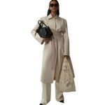 MAGDA BUTRYM WRAP COTTON COAT IN BEIGE