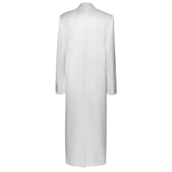 MAGDA BUTRYM CLASSIC DOUBLE BREASTED SILK COAT IN CREAM