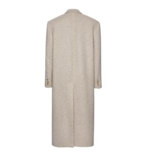 MAGDA BUTRYM CASHMERE SINGLE BREASTED LONG COAT IN BEIGE