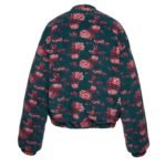MAGDA BUTRYM OVERSIZED FLEECE IN DARK GREEN FLORAL PRINT