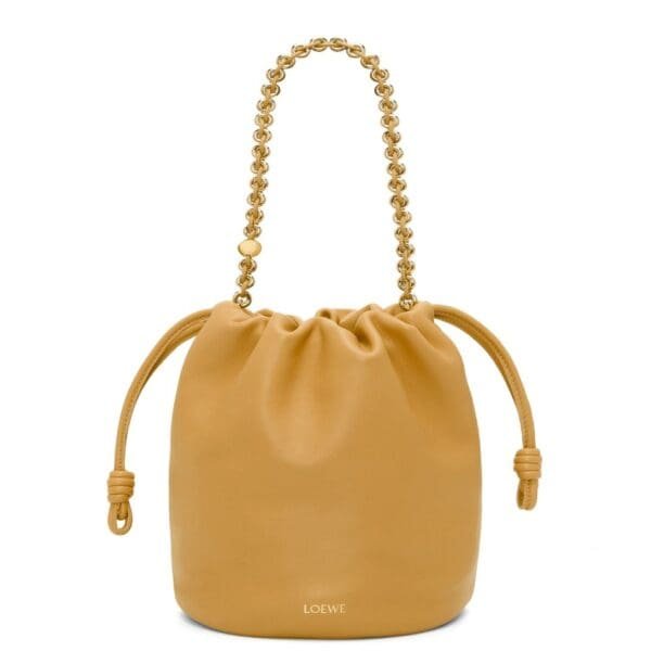 LOEWE FLAMENCO PURSE BUCKET BAG IN SOFT LAMBSKIN