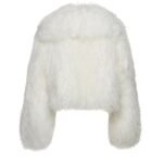 MAGDA BUTRYM SHORT SHAG SHEARLING COAT IN CREAM