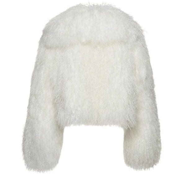 MAGDA BUTRYM SHORT SHAG SHEARLING COAT IN CREAM