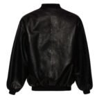 MAGDA BUTRYM OVERSIZED LEATHER BOMBER JACKET IN BLACK