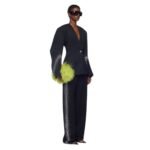 THE ATTICO BLACK AND SILVER BLAZER