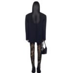 THE ATTICO GLEN BLACK SHORT COATTHE ATTICO GLEN BLACK SHORT COAT