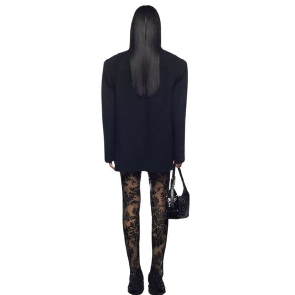 THE ATTICO GLEN BLACK SHORT COATTHE ATTICO GLEN BLACK SHORT COAT