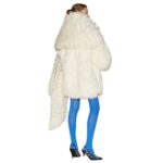 THE ATTICO WHITE SHORT FUR COAT