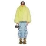 THE ATTICO SKY BLUE MIDI SKIRT