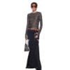 THE ATTICO BLACK MIDI SKIRT