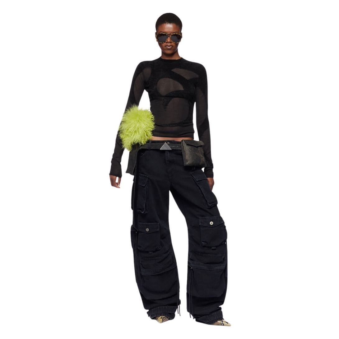 THE ATTICO FERN BLACK LONG PANTS
