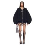 THE ATTICO NAVY BLUE MIDI SKIRT