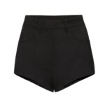 MAGDA BUTRYM HIGH-WAIST COTTON SHORTS IN BLACK