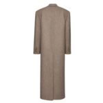 MAGDA BUTRYM SINGLE-BREASTED LONG WOOL COAT IN TAUPE