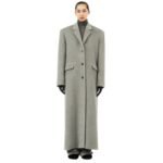 MAGDA BUTRYM SINGLE-BREASTED LONG WOOL COAT IN GREY