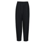 MAGDA BUTRYM TAPERED COTTON TROUSERS IN BLACK