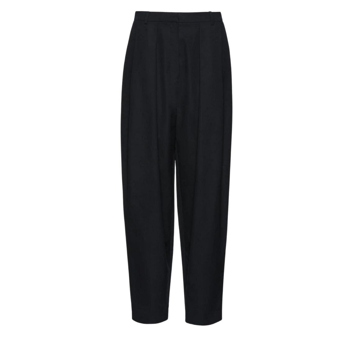 MAGDA BUTRYM TAPERED COTTON TROUSERS IN BLACK 1 MAGDA BUTRYM TAPERED COTTON TROUSERS IN BLACK