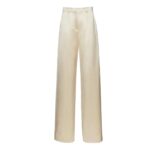 MAGDA BUTRYM WIDE-LEG COTTON-BLEND TROUSERS IN YELLOW
