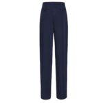 MAGDA BUTRYM WIDE-LEG CUPRO TROUSERS IN NAVY
