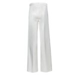 MAGDA BUTRYM COTTON BLEND WIDE-LEG TROUSERS IN CREAM
