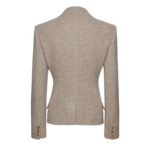 MAGDA BUTRYM CASHMERE HIGH NECK BLAZER IN BEIGE