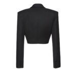 MAGDA BUTRYM CROPPED DOUBLE BREASTED BLAZER IN BLACK