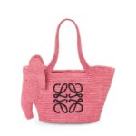 LOEWE SMALL ELEPHANT BASKET BAG IN RAFFIA