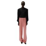 MAGDA BUTRYM WILD LEG SILK TAILORED PANTS IN PINK