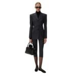 MAGDA BUTRYM LONGLINE FITTED BLAZER IN NAVY